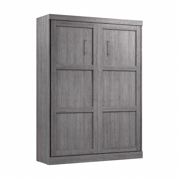 Queen Wall Bed, Pur, Bark Gray